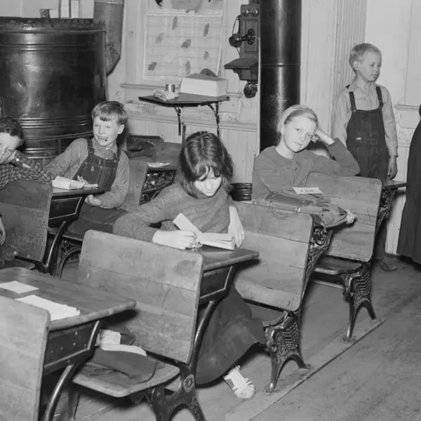 Students in a rural school 