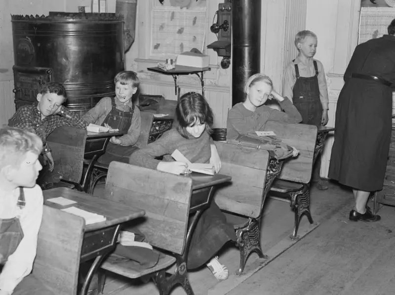 Students in a rural school 