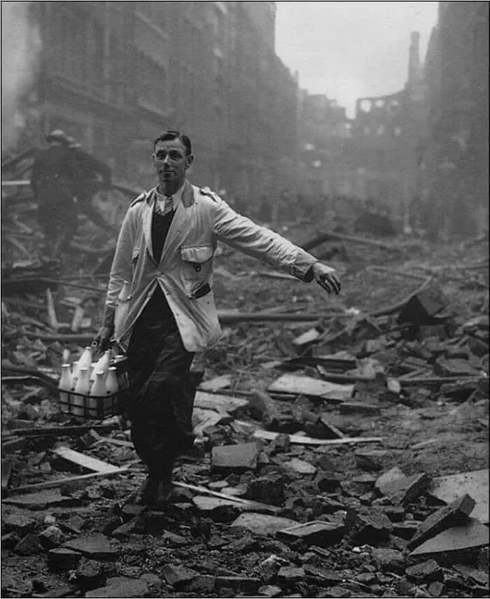 Milkman during The London Blitz