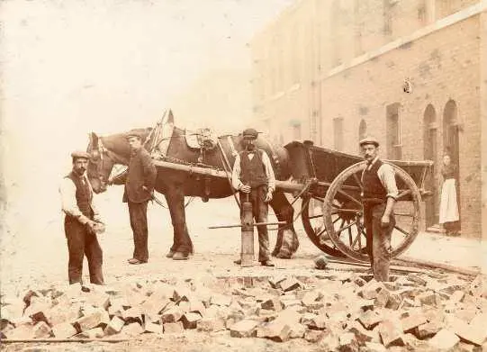 The men who paved Clockwell Street