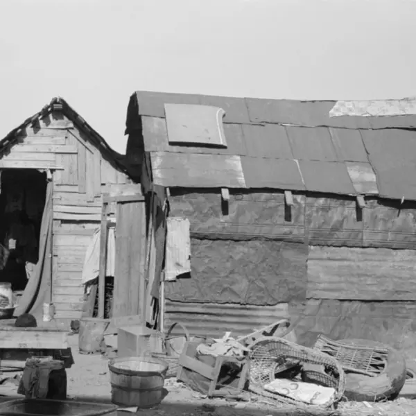 Home of a family at Mays Avenue Camp