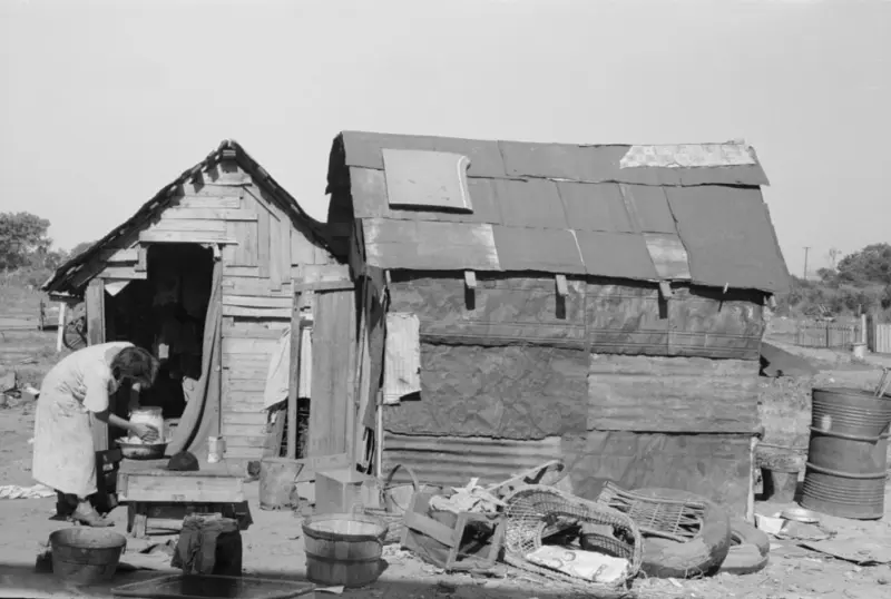 Home of a family at Mays Avenue Camp