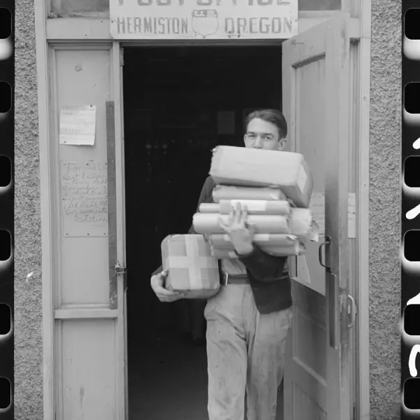 Coming out of post office