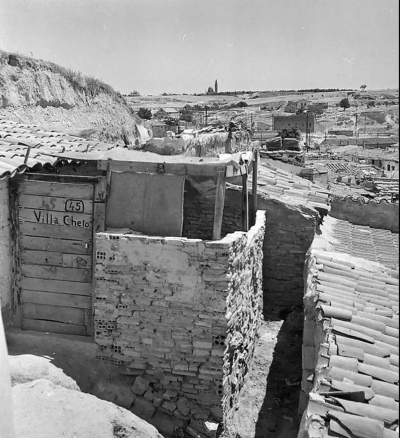 Chabolas en La Elipa.
