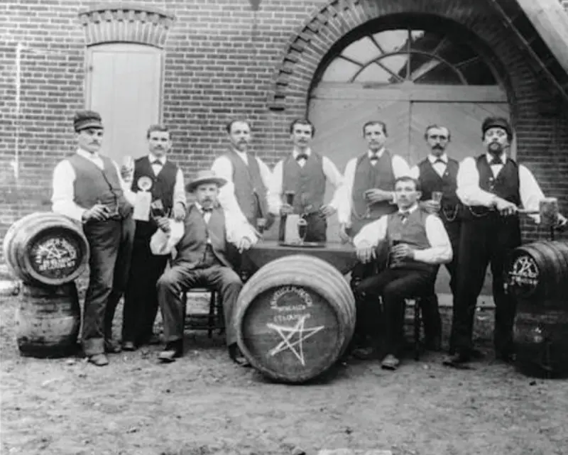 Workers at Budweiser Brewery