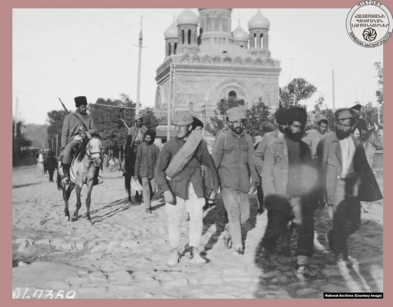 Armenian soldiers detaining Armenian army officers