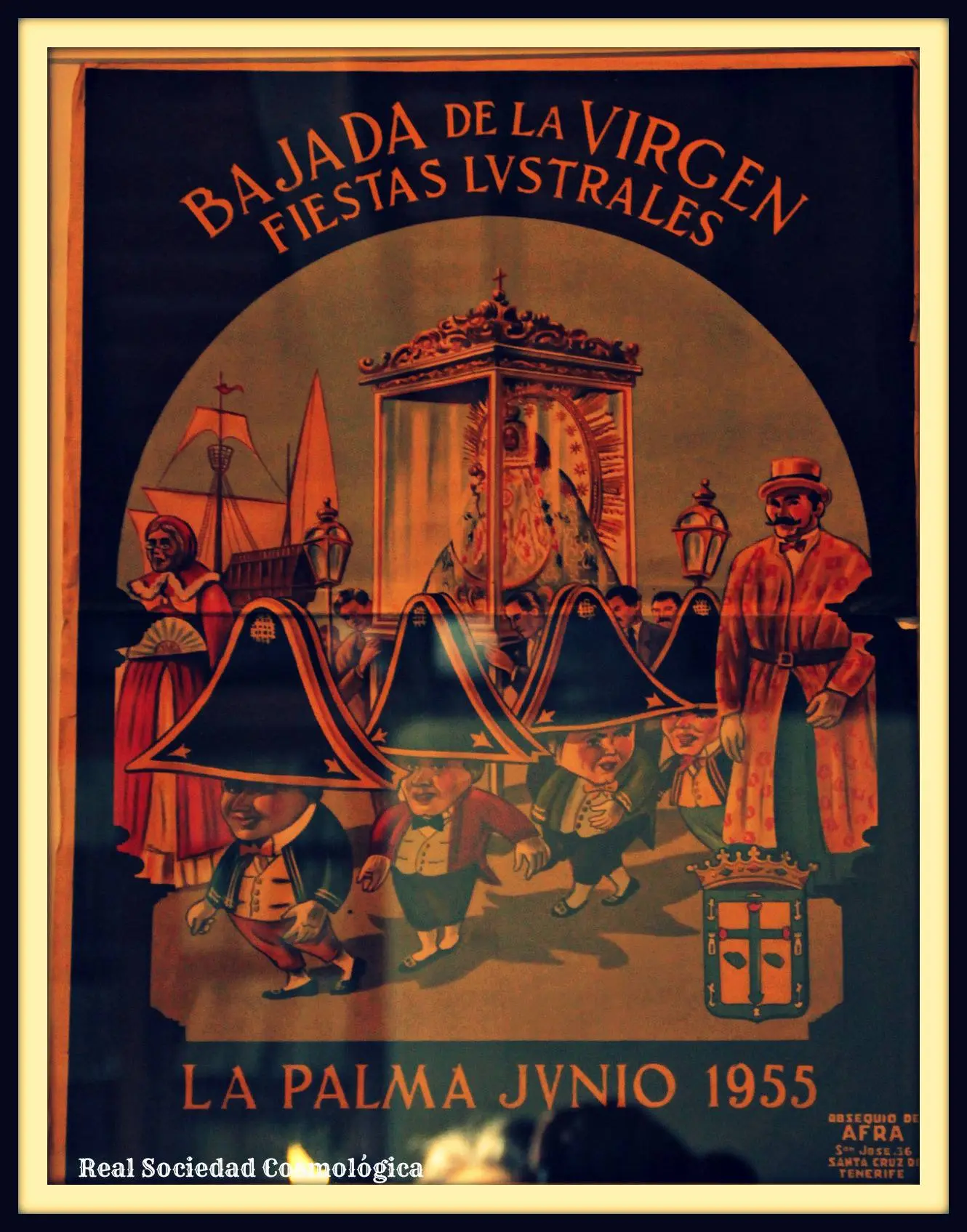 Cartel Bajada de La Virgen 1955