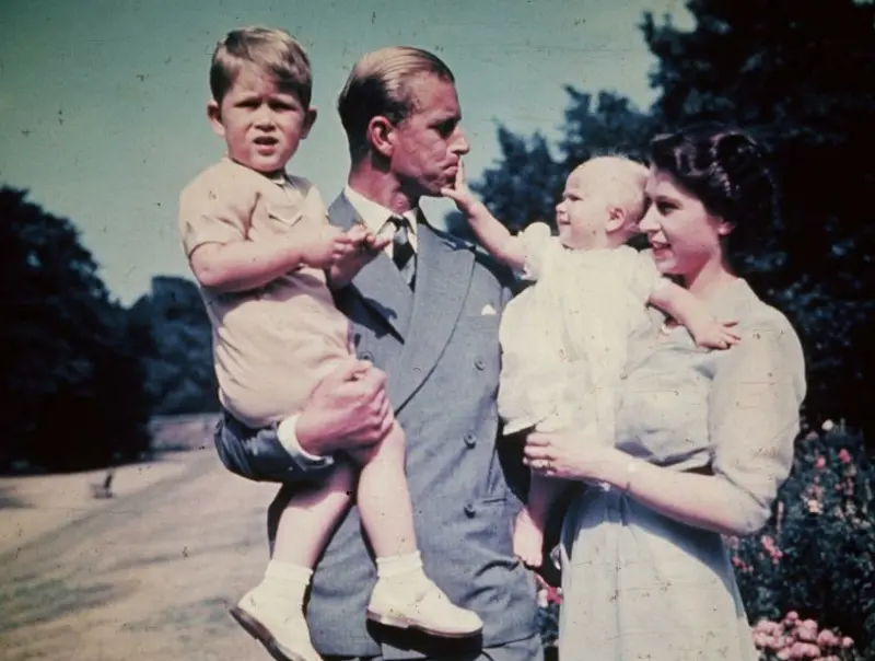 Princess Elizabeth, Prince Philip and their children