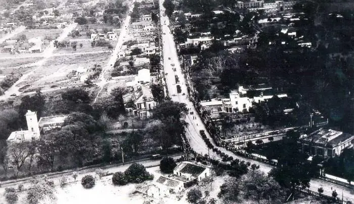 Vista aérea de Colombia (Actualmente Mcal. Lopez)