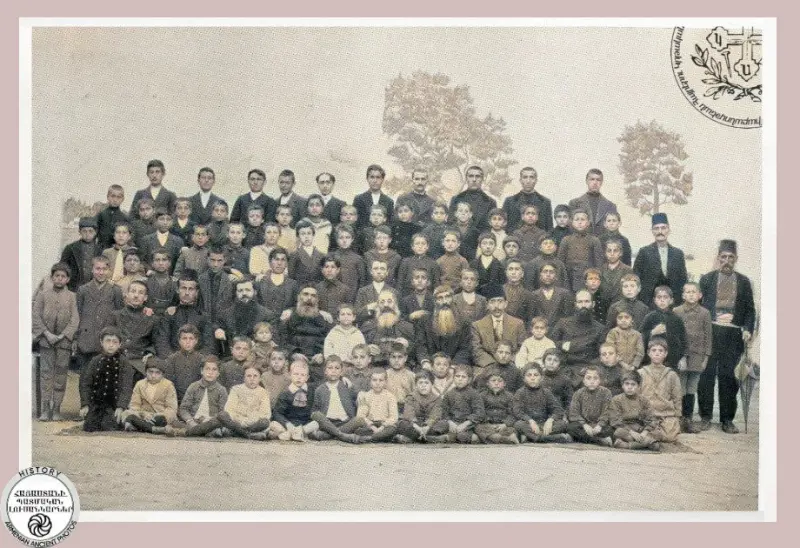 Pupils and teachers of the Catholic Armenian Men's School