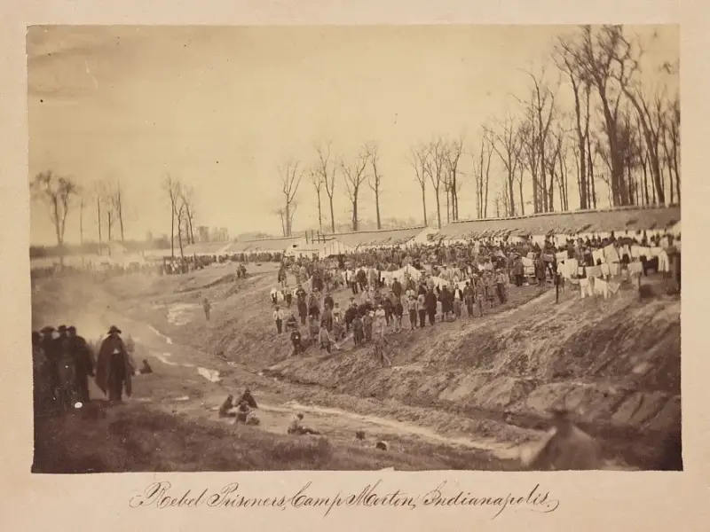 A group of Confederate prisoners