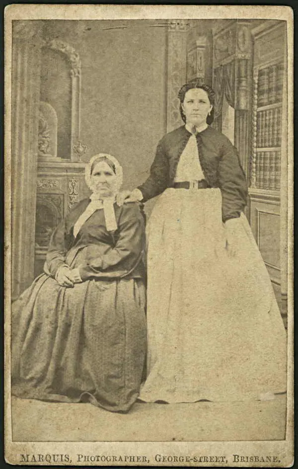 A Marquis photo of women's clothing in the 19th century