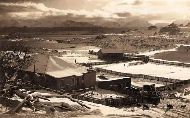 Paisaje invernal de la Estancia Santa Rosa