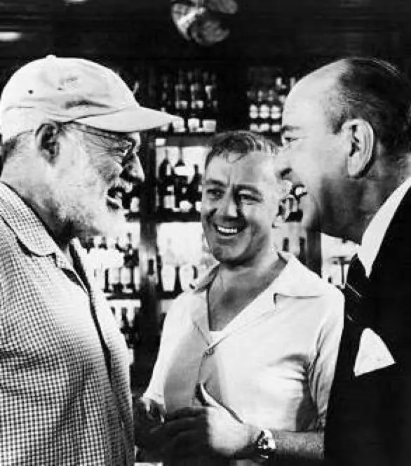 Ernest Hemingway, Alec Guinness, and Noel Coward