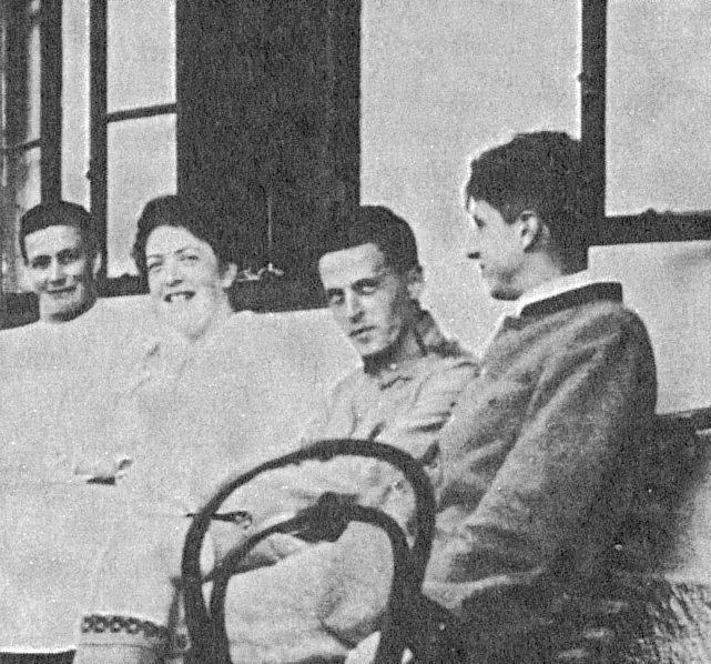  Ludwig Wittgenstein is seated between his sister Helene Salzer and Arvid Sjogren