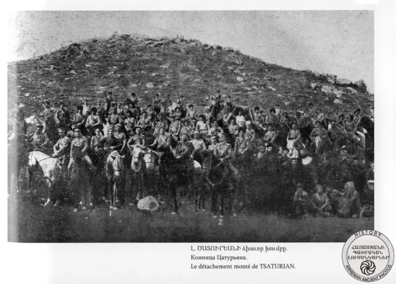 L. Tsaturyan's equestrian group