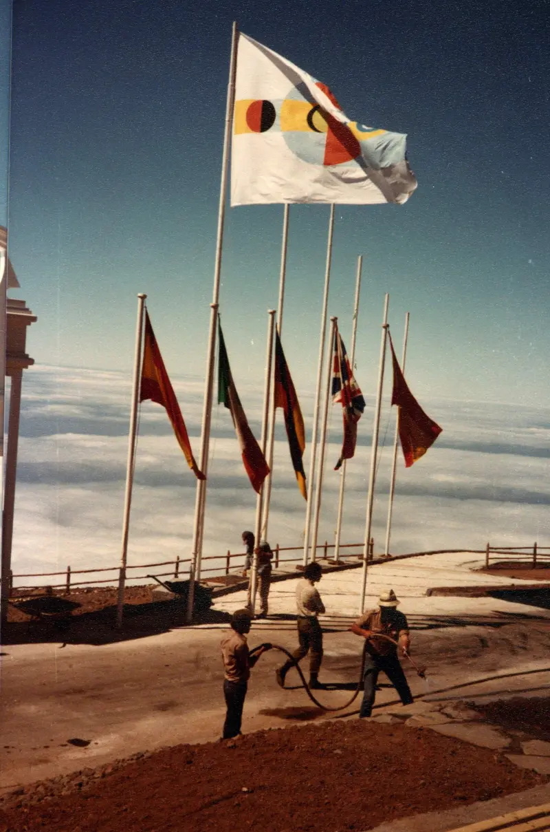 Preparativos inauguración Roque de Los Muchachos