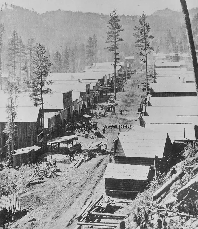 A gold rush town in Deadwood