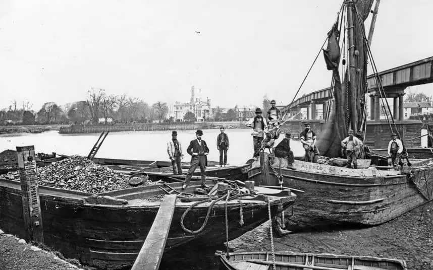 Barges at Alchin’s wharf
