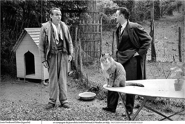 Louis-Ferdinand Céline with his cat  Bébert