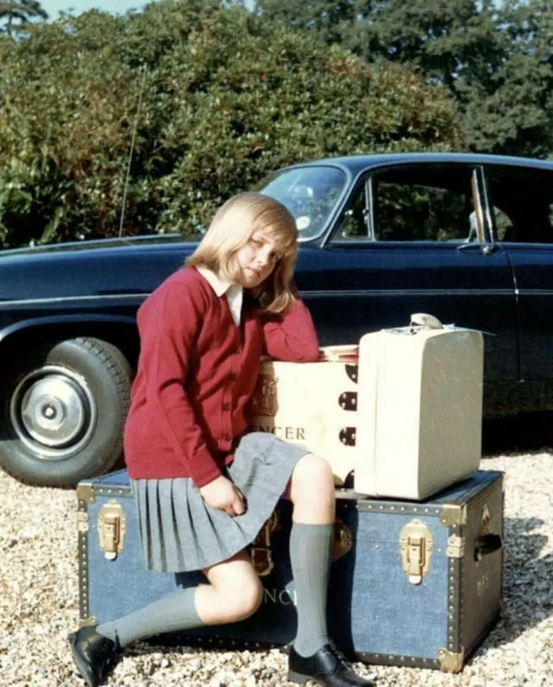 Princess Diana on Her Way to Boarding School
