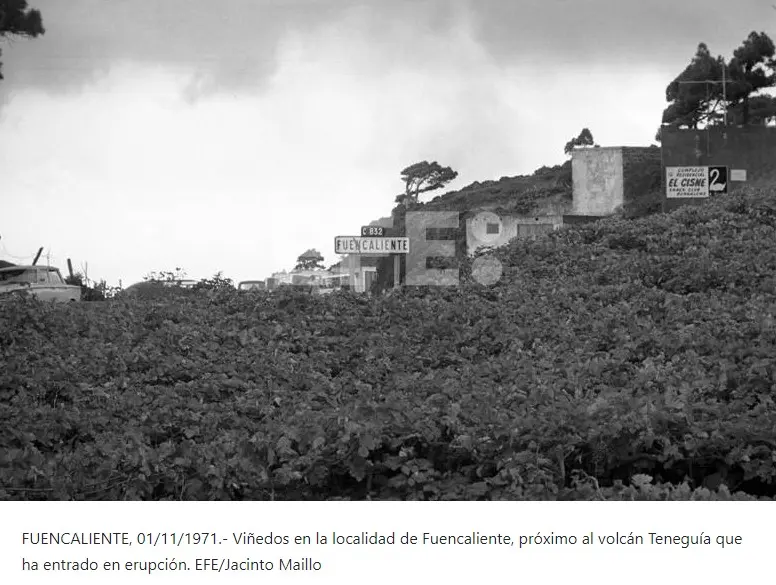 Erupción volcán Teneguía.