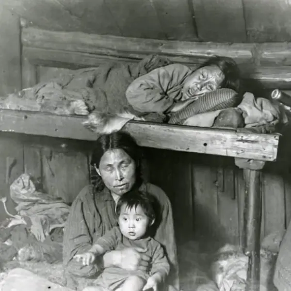 The interior of a cabin