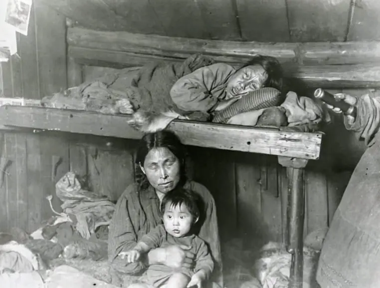 The interior of a cabin