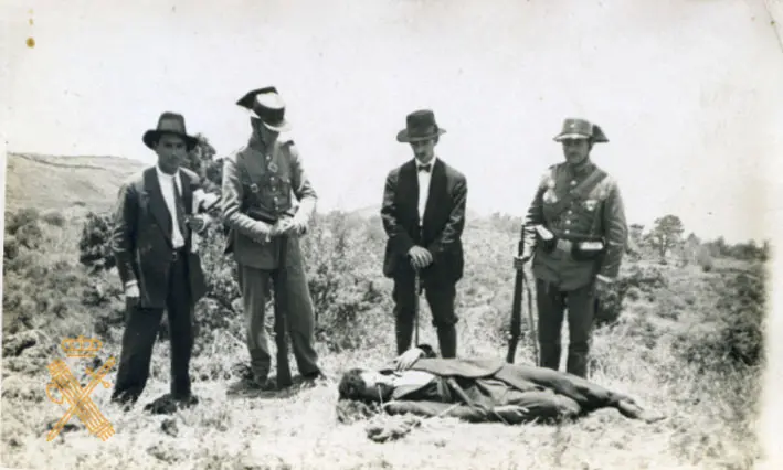 Recreación de detención en el norte de La Palma.