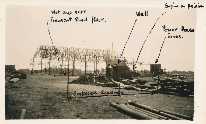 Qantas Hangar under construction.
