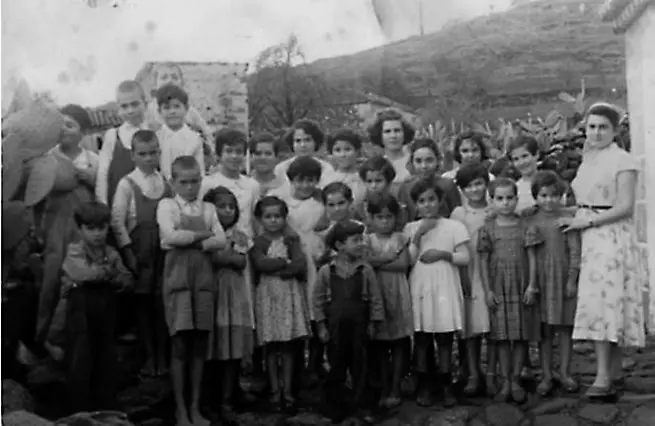 Niños escuela en Tijarafe.