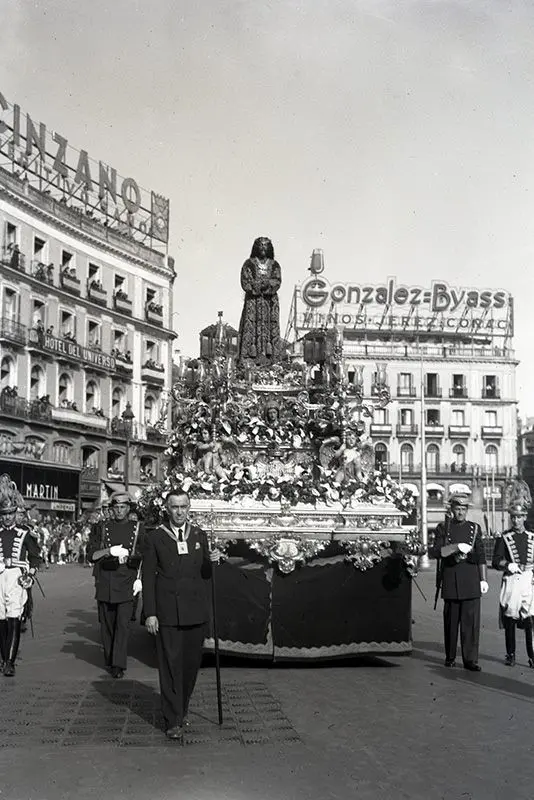 Procesión de Jesús de Medinaceli en la Puerta del Sol. 