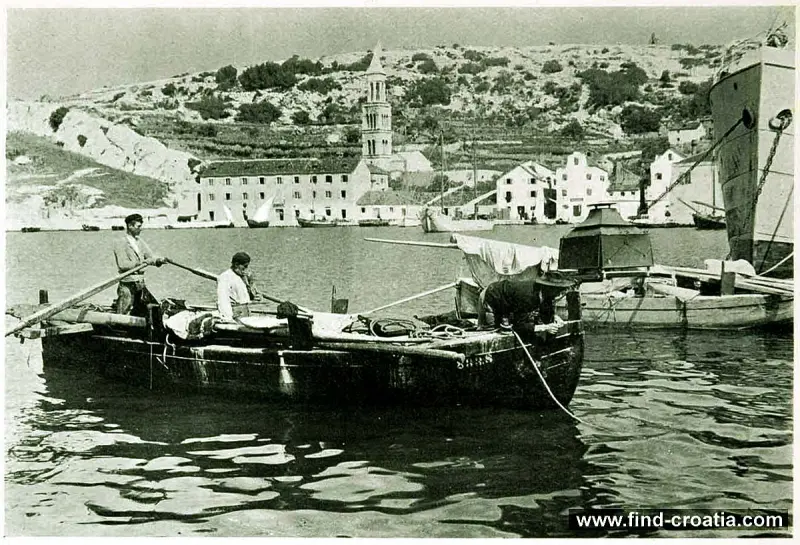 Fisherman in port of Hvar