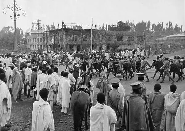 Cavalry in Addis Ababa during the Meskel Feast