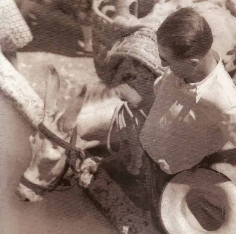 Dando de beber a la caballería.