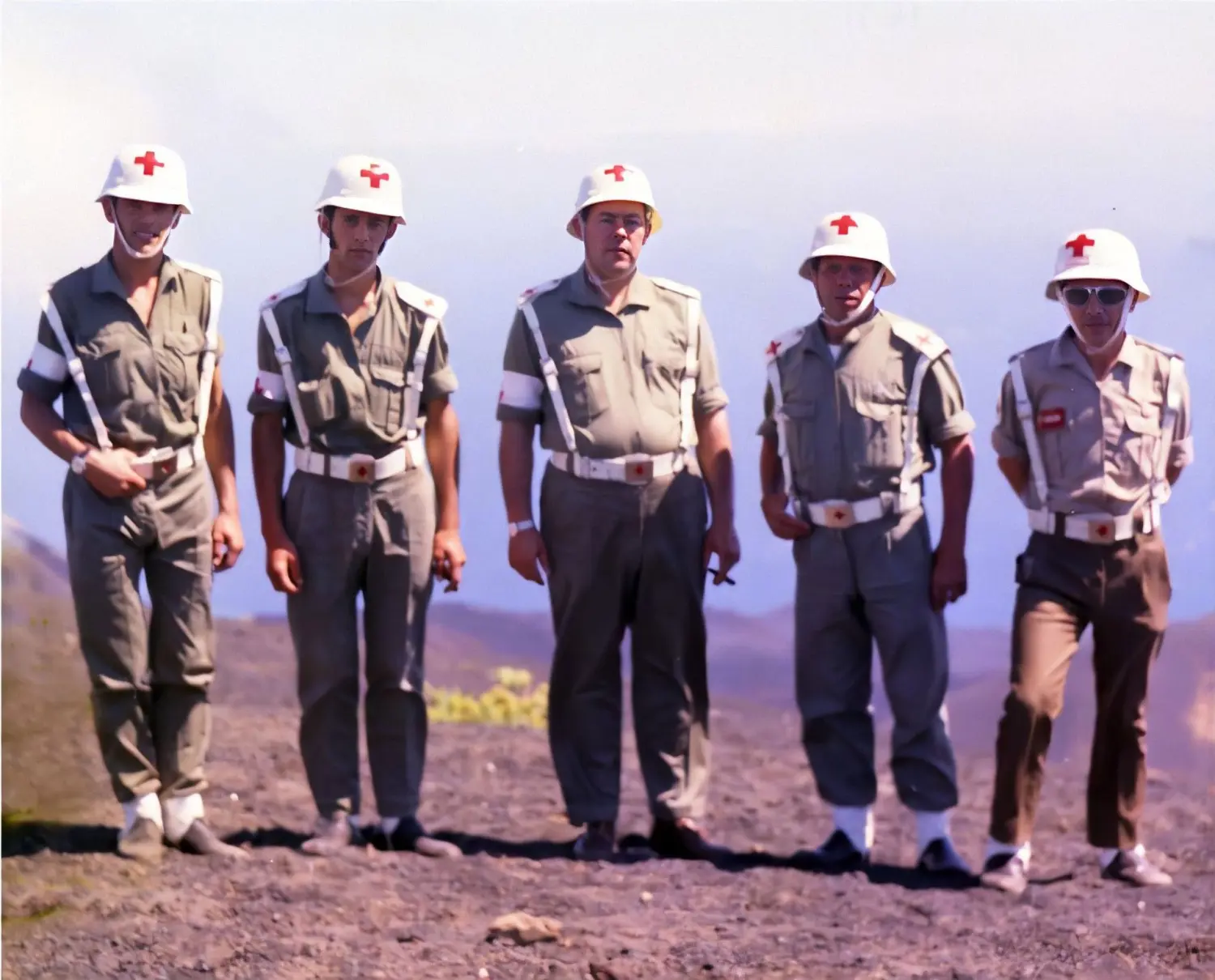 Cruz Roja en el Volcán Teneguía. 
