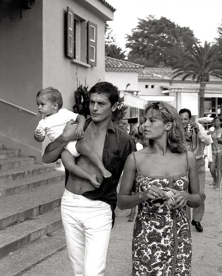 Alain Delon with Family on the Riviera