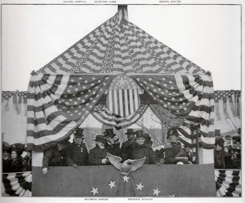 President McKinley, (right of center), at the the Atlanta Peace Jubilee parade