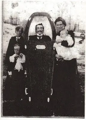 Burial of Michael Fitzgibbons. Postmortem photography.