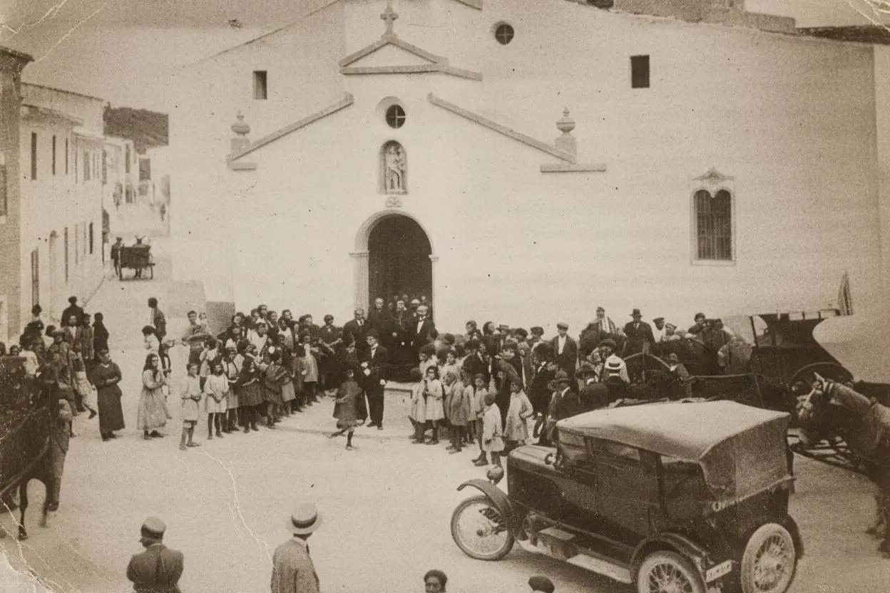 Llegando a la Iglesia