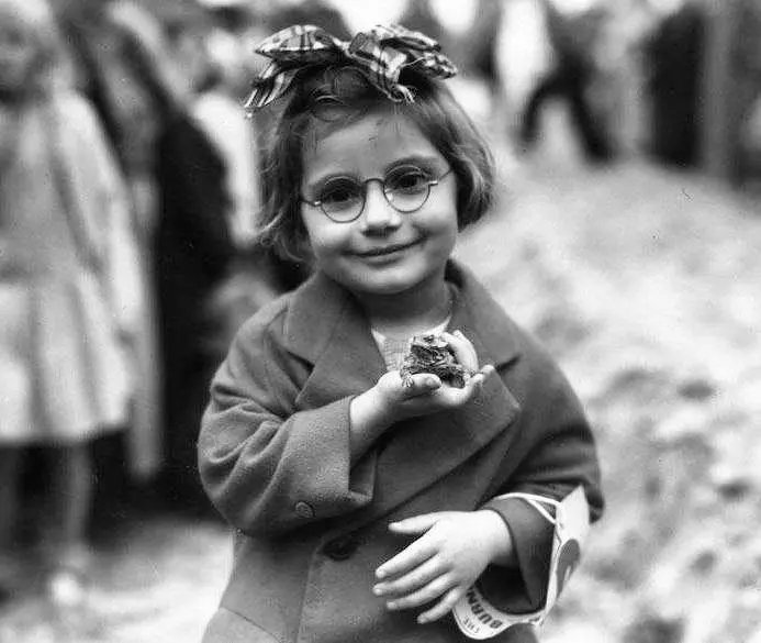 Girl Showing Off Her Pet Toad