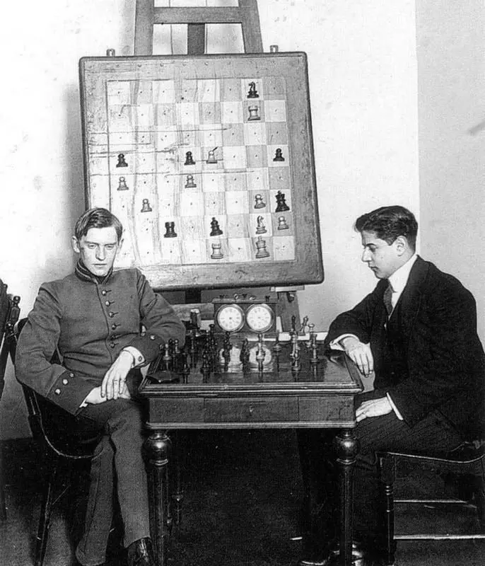 Chess player Jose Raul Capablanca vs. Alexander Alekhin