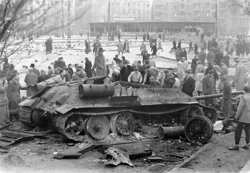 Destroyed Soviet T-34-85