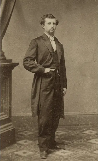 Carte de visite of brewer Adolphus Busch by Hoelke and Benecke