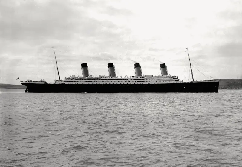 Titanic in Cork harbour, 11 April
