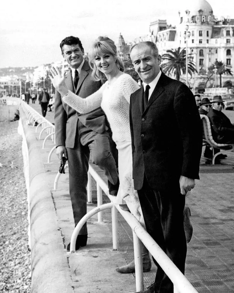 Jean Marais, Mylene Demongeot and Louis De Funes in Nice
