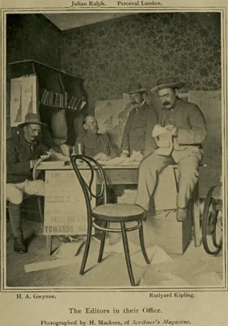 H.A. Gwynne, Julian Ralph, Perceval Landon, and Rudyard Kipling in South Africa