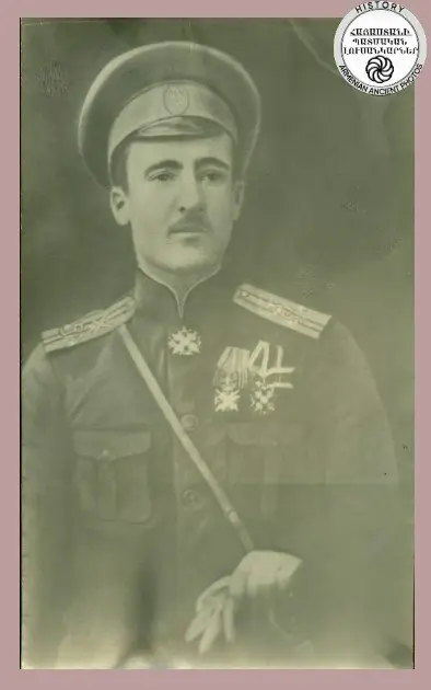 Commander-staff-captain of the Armenian Corps suicide squad Tachat Hovakimyan at Sardarapat