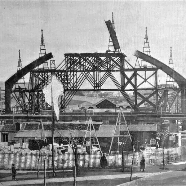 Construcción de la Estación de Atocha.
