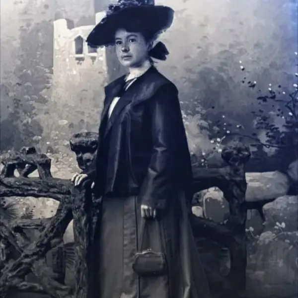 A woman in formal dress 